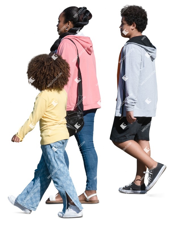 Family walking people png (17804)