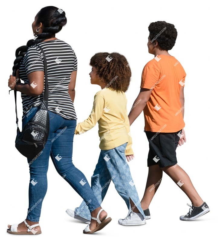 Family walking people png (17234)