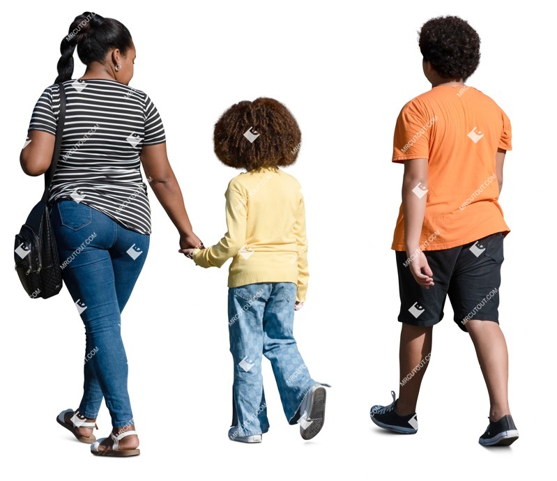 Family walking people png (17233)