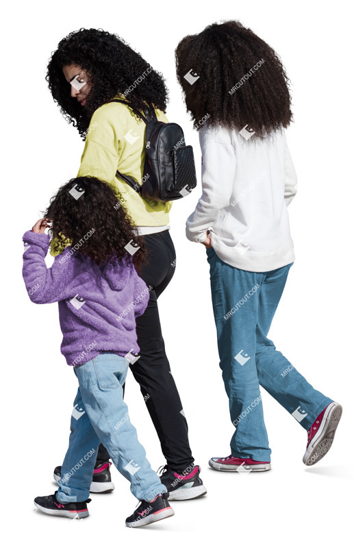 Family walking cut out pictures (20236)