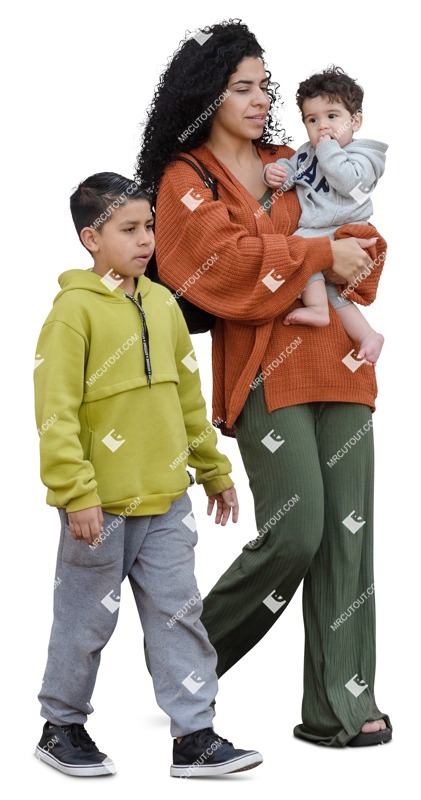 Family walking people png (18614)