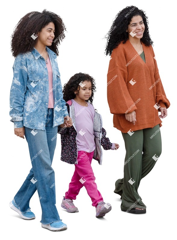 Family walking photoshop people (19840)