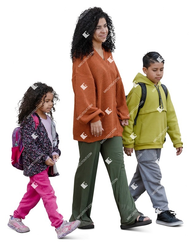 Family walking people png (18119)