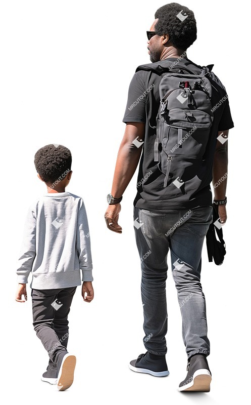 Family walking human png (19155)