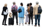 Family with a baggage standing people png (20396) - miniature