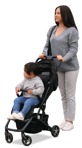 Family with a stroller standing people png (11005) | MrCutout.com - miniature