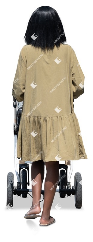 Family with a stroller walking entourage people (16086) Family with a stroller walking entourage people (16086)