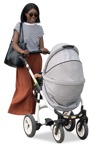 Family with a stroller walking png people (16351) | MrCutout.com - miniature