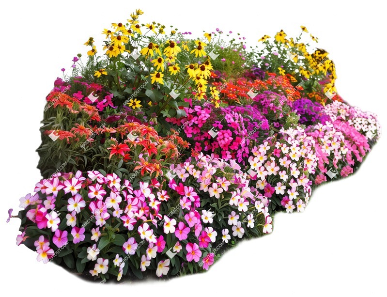 Cutout flower flowerbed png vegetation (19821)