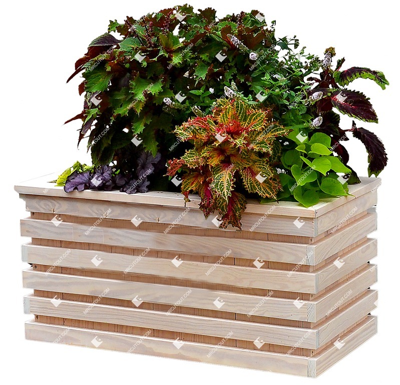 Cutout flower potted flower plant cutouts (8447)