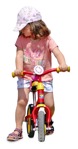 Cut out people - Girl Cycling 0003 | MrCutout.com - miniature