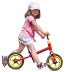 Girl cycling  (7911) - miniature
