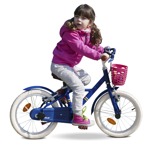 Girl cycling  (10630) - miniature