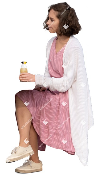 Girl drinking human png (13150)