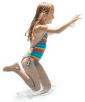 Girl in a swimsuit playing  (13294) - miniature