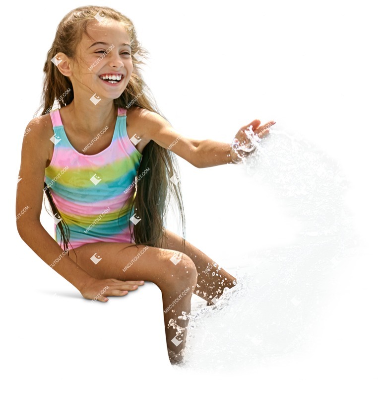 Girl in a swimsuit playing people png (13925)
