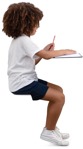 Girl learning  (17340) - miniature