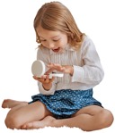 Girl playing  (4414) - miniature