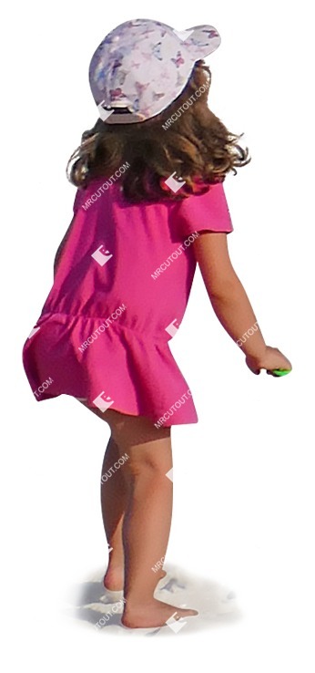 Girl playing people cutouts (8445)