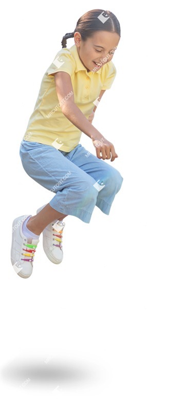 Girl playing cut out people (12885)
