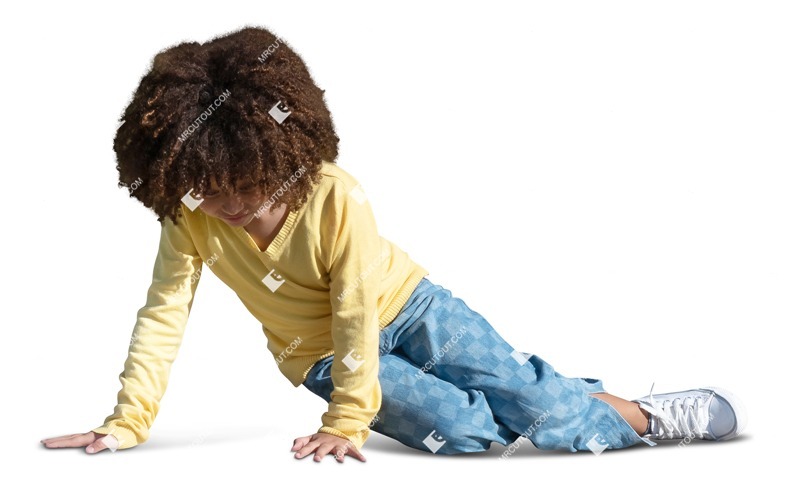 Girl playing cut out pictures (19721)