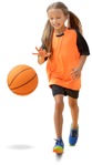 Girl playing basketball  (8941) - miniature