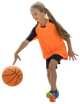 Girl playing basketball  (8861) - miniature