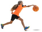 Girl playing basketball  (8860) - miniature
