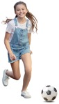 Girl playing soccer person png (9265) - miniature