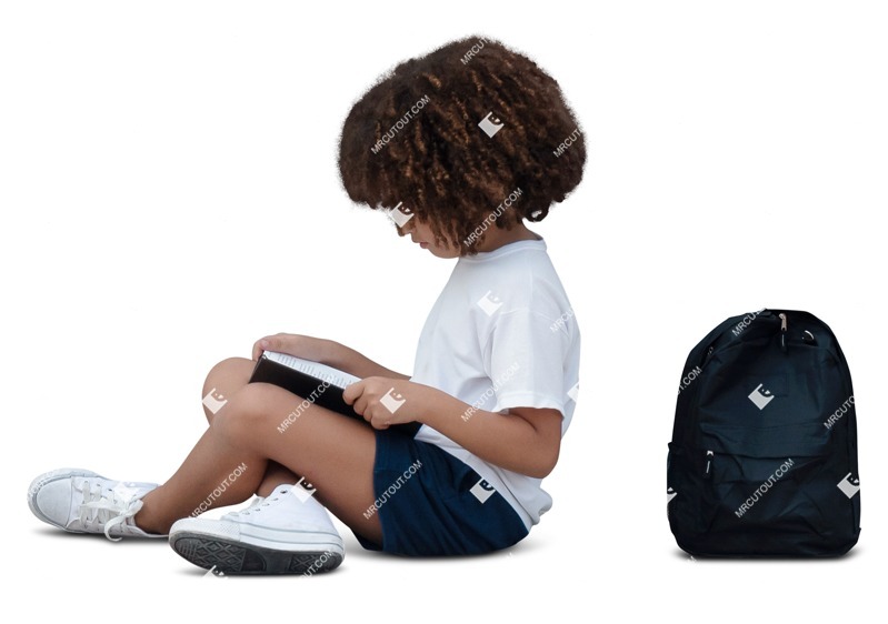 Girl reading a book human png (19833)