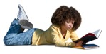 Girl reading a book people png (17466) - miniature