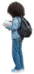 Girl reading a book  (20240) - miniature