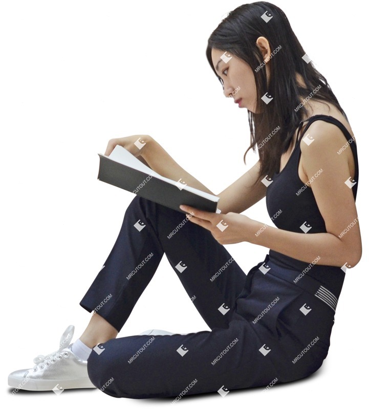 Girl reading a book learning photoshop people (7109)