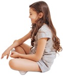 Girl sitting people png (3335) - miniature