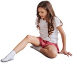 Girl sitting people png (3628) - miniature