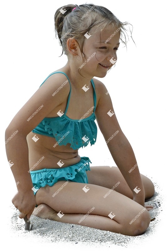 Girl sitting cut out pictures (3016)