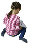 Girl sitting person png (2016) - miniature