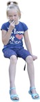 Girl sitting people png (3951) - miniature