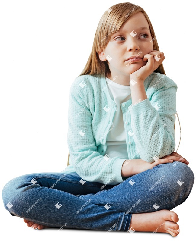 Girl sitting people png (4470)