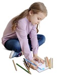 Girl sitting people png (8297) - miniature