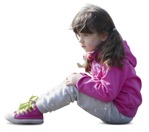 Girl sitting people png (11723) - miniature