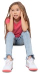 Girl sitting people png (11819) - miniature