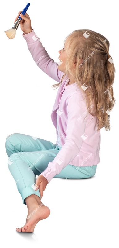 Girl sitting people png (14488)