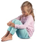 Girl sitting people png (12823) - miniature