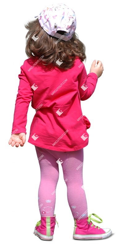 Girl standing cut out people (8222)