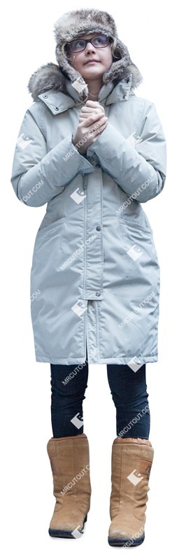 Girl standing entourage people (2499)