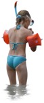 Girl swimming cut out people (2975) - miniature