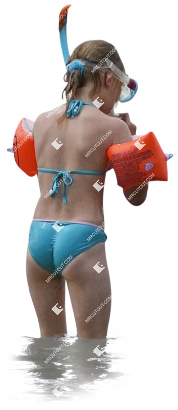 Girl swimming cut out people (3108)