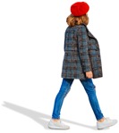 Girl walking entourage people (5155) - miniature
