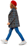 Girl walking entourage people (5156) - miniature